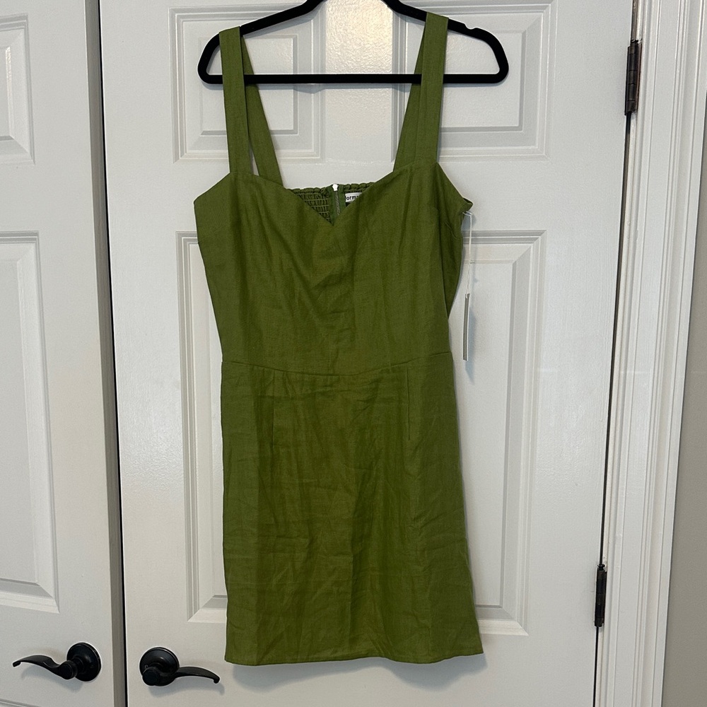 Reformation Green Sheath Mini Dress size 12